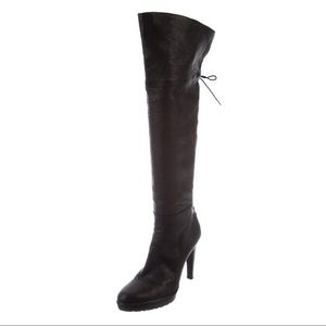 Stuart Weitzman Leather Platform Boots